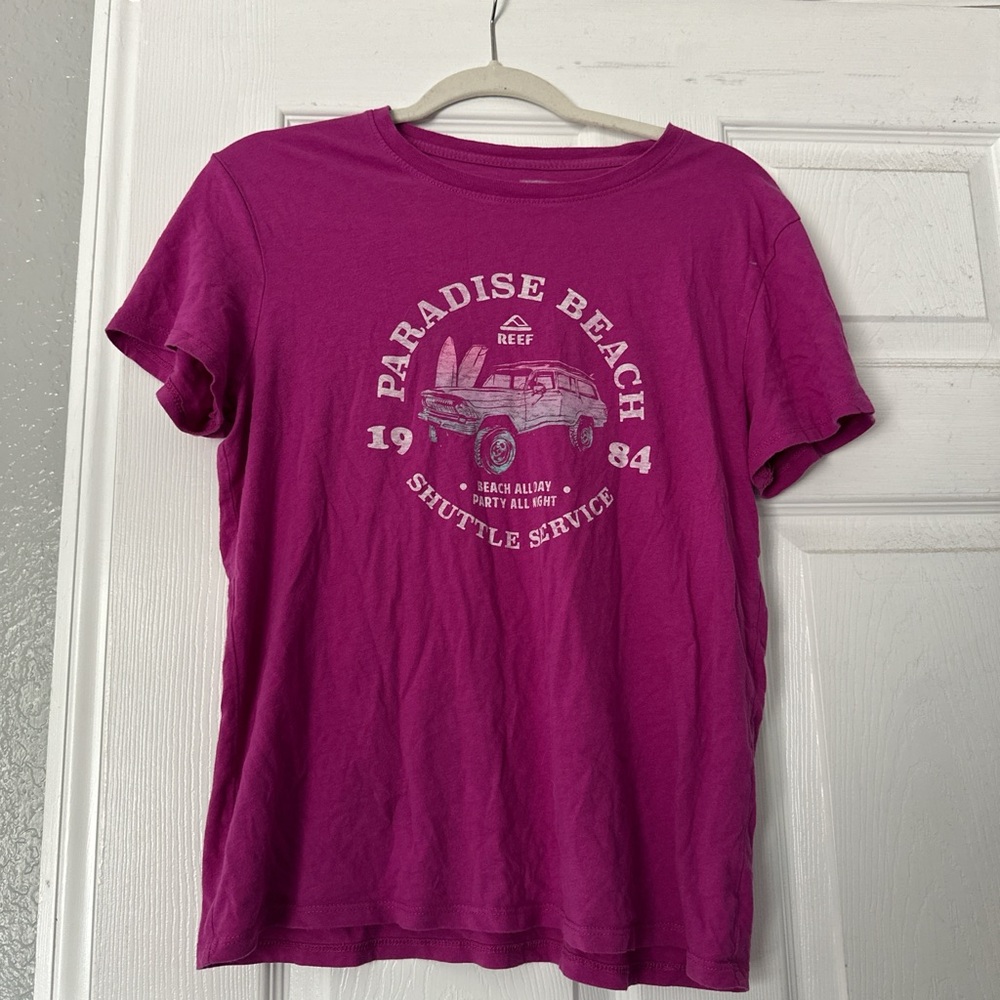 Reef Paradise Beach Pink T-Shirt